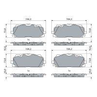 BOSCH 0 986 424 945 Bremsbelagsatz, Scheibenbremse