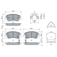 BOSCH 0 986 424 951 Bremsbelagsatz, Scheibenbremse