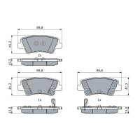 BOSCH 0 986 424 959 Bremsbelagsatz, Scheibenbremse