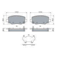 BOSCH 0 986 424 961 Bremsbelagsatz, Scheibenbremse