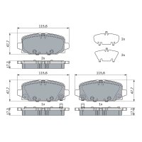 BOSCH 0 986 424 963 Bremsbelagsatz, Scheibenbremse