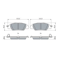 BOSCH 0 986 460 006 Bremsbelagsatz, Scheibenbremse
