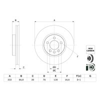 BOSCH 0 986 479 F04 Bremsscheibe