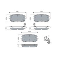 BOSCH 0 986 494 887 Bremsbelagsatz, Scheibenbremse