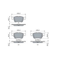 BOSCH 0 986 424 885 Bremsbelagsatz, Scheibenbremse