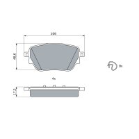 BOSCH 0 986 424 889 Bremsbelagsatz, Scheibenbremse