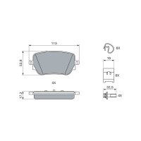 BOSCH 0 986 424 890 Bremsbelagsatz, Scheibenbremse