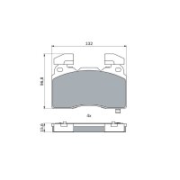 BOSCH 0 986 424 894 Bremsbelagsatz, Scheibenbremse