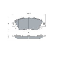 BOSCH 0 986 424 899 Bremsbelagsatz, Scheibenbremse