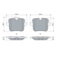 BOSCH 0 986 424 923 Bremsbelagsatz, Scheibenbremse