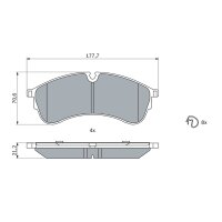 BOSCH 0 986 424 930 Bremsbelagsatz, Scheibenbremse