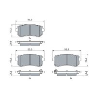 BOSCH 0 986 424 956 Bremsbelagsatz, Scheibenbremse