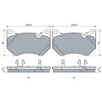 BOSCH 0 986 424 965 Bremsbelagsatz, Scheibenbremse