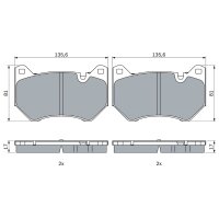 BOSCH 0 986 424 966 Bremsbelagsatz, Scheibenbremse