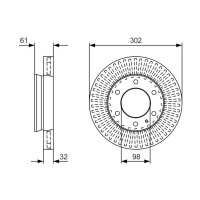 BOSCH 0 986 479 V32 Bremsscheibe