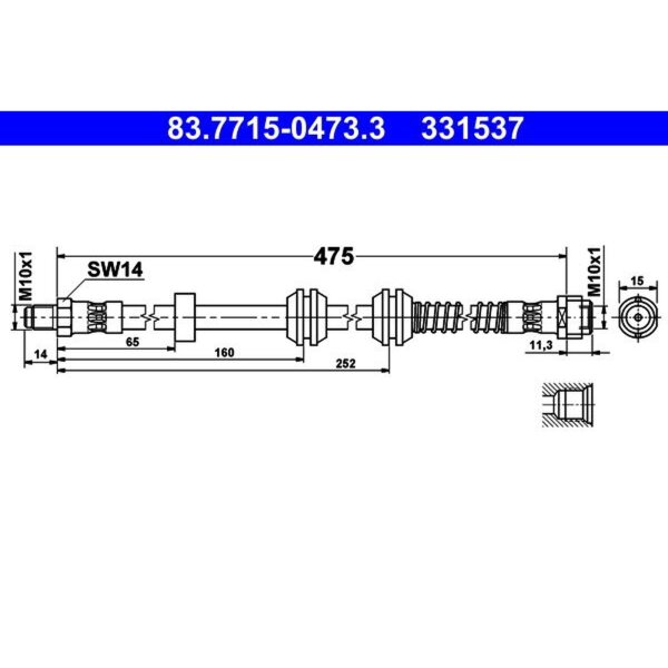 ATE 83.7715-0473.3 Bremsschlauch