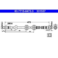 ATE 83.7715-0473.3 Bremsschlauch