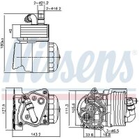 NISSENS 91323 Ölkühler, Motoröl