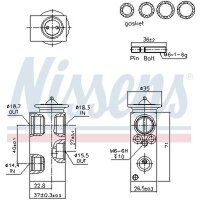 NISSENS 999393 Expansionsventil, Klimaanlage
