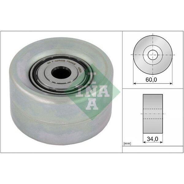 Schaeffler INA 532 0921 10 Umlenk-/Führungsrolle, Keilrippenriemen