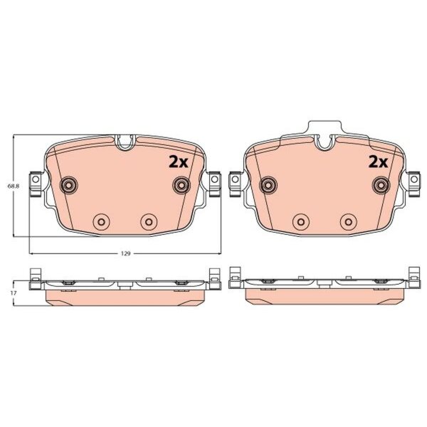 TRW GDB2215 Bremsbelagsatz, Scheibenbremse