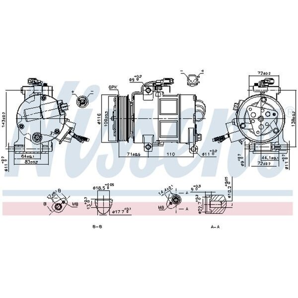 NISSENS 890249 Kompressor, Klimaanlage