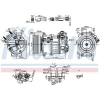 NISSENS 890593 Kompressor, Klimaanlage