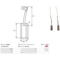 AS-PL AB0004P Kohlebürste, Generator