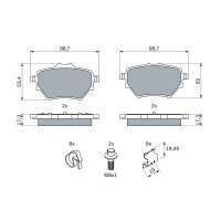 BOSCH 0 986 494 998 Bremsbelagsatz, Scheibenbremse