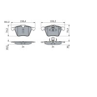 BOSCH 0 986 424 125 Bremsbelagsatz, Scheibenbremse
