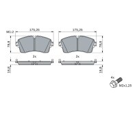 BOSCH 0 986 424 871 Bremsbelagsatz, Scheibenbremse