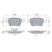 BOSCH 0 986 424 986 Bremsbelagsatz, Scheibenbremse