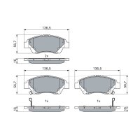 BOSCH 0 986 494 896 Bremsbelagsatz, Scheibenbremse