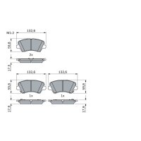 BOSCH 0 986 424 863 Bremsbelagsatz, Scheibenbremse