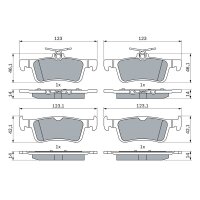 BOSCH 0 986 424 866 Bremsbelagsatz, Scheibenbremse