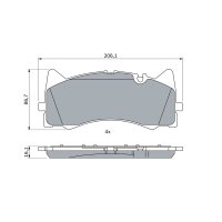 BOSCH 0 986 424 886 Bremsbelagsatz, Scheibenbremse