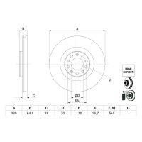 BOSCH 0 986 479 E88 Bremsscheibe
