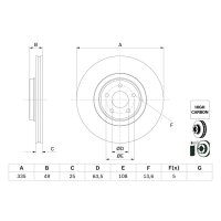 BOSCH 0 986 479 F80 Bremsscheibe