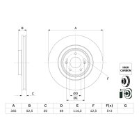 BOSCH 0 986 479 G26 Bremsscheibe
