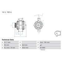 BOSCH 0 986 084 010 Generator