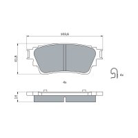 BOSCH 0 986 460 008 Bremsbelagsatz, Scheibenbremse