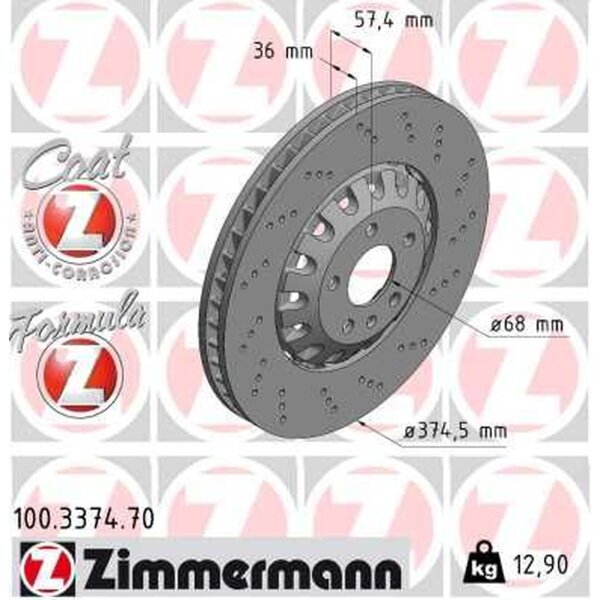 ZIMMERMANN 100.3374.70 Bremsscheibe