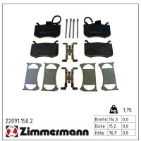ZIMMERMANN 22091.150.2 Bremsbelagsatz, Scheibenbremse