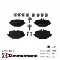 ZIMMERMANN 22723.190.2 Bremsbelagsatz, Scheibenbremse