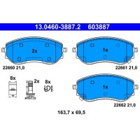 ATE 13.0460-3887.2 Bremsbelagsatz, Scheibenbremse