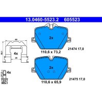 ATE 13.0460-5523.2 Bremsbelagsatz, Scheibenbremse