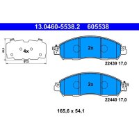 ATE 13.0460-5538.2 Bremsbelagsatz, Scheibenbremse