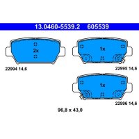 ATE 13.0460-5539.2 Bremsbelagsatz, Scheibenbremse