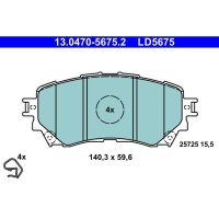 ATE 13.0470-5675.2 Bremsbelagsatz, Scheibenbremse
