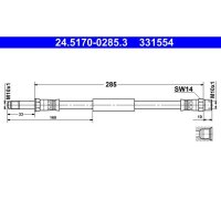 ATE 24.5170-0285.3 Bremsschlauch